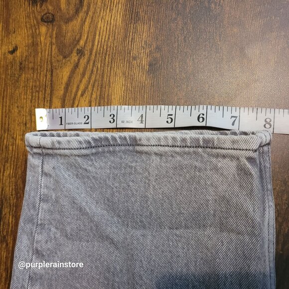 Abercrombie & Fitch Jeans 14 R The 90's Straight Ultra High Rise Gray Wash Denim - Picture 9 of 10